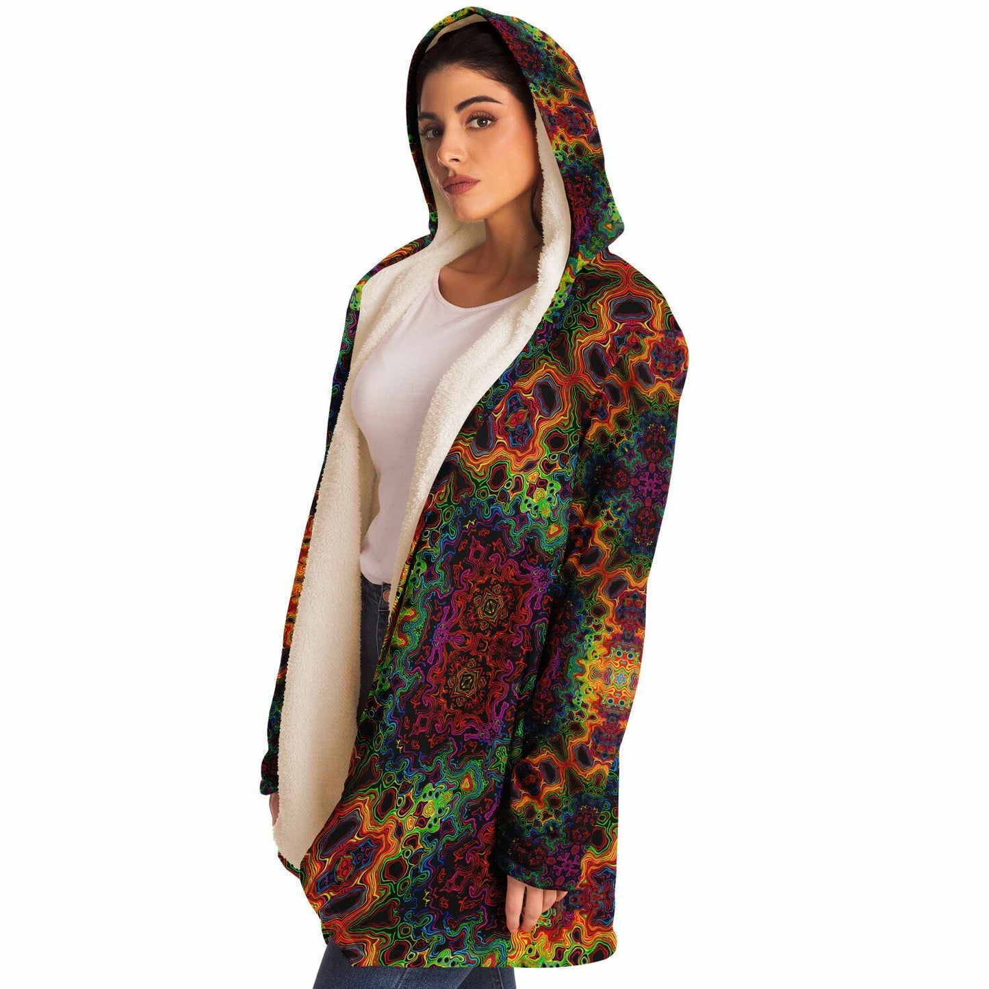 "Lysergic Burst" HOODED CLOAK