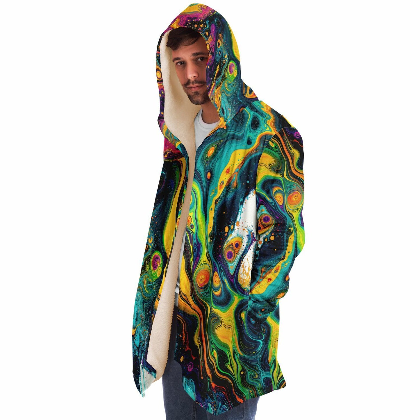 "Psywirl" HOODED CLOAK