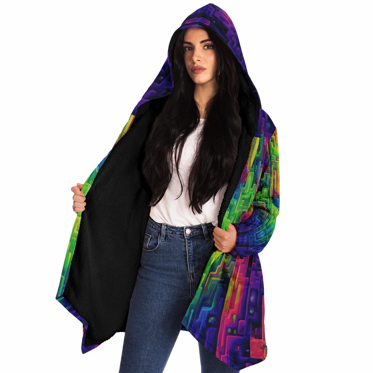 "Galaga" HOODED CLOAK