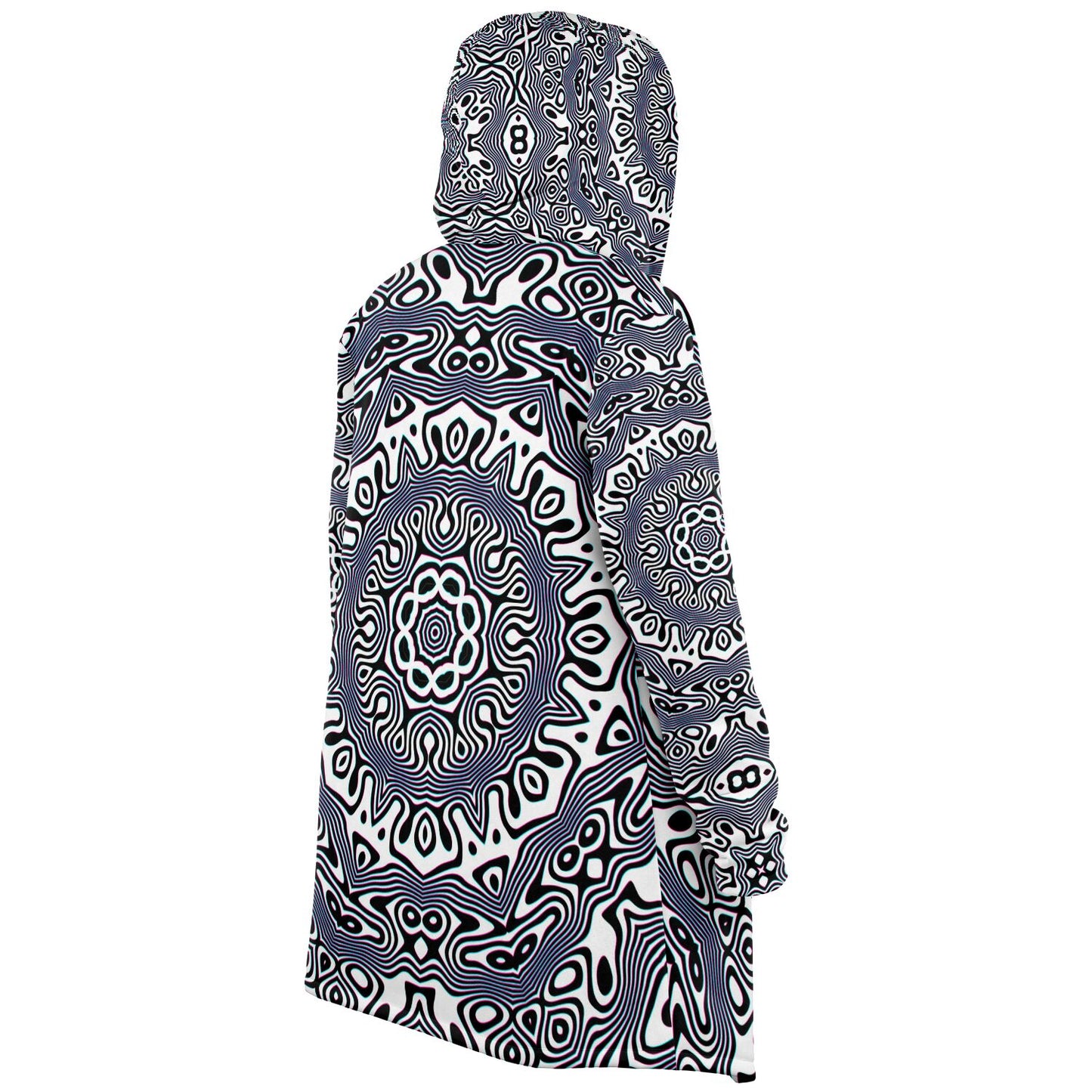 "Wild Cat Mandala (White)" HOODED CLOAK
