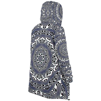 "Wild Cat Mandala (White)" HOODED CLOAK