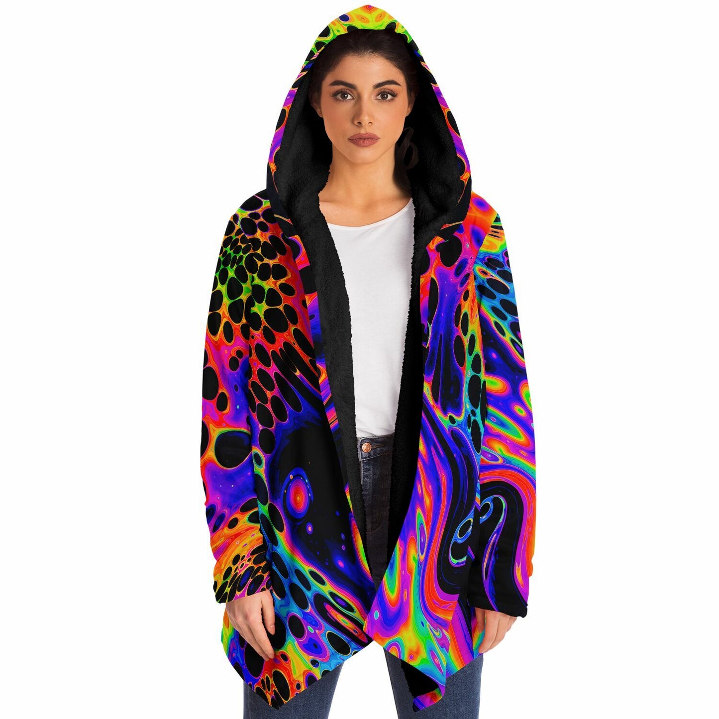 "Auroric Spill" HOODED CLOAK