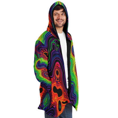 "Neon Spill" HOODED CLOAK