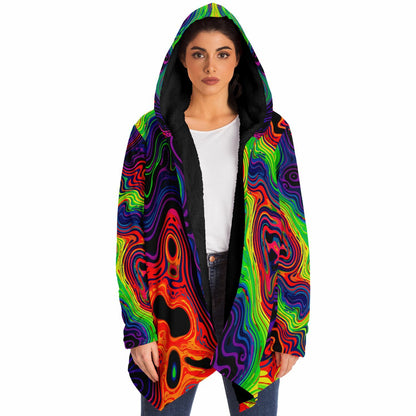 "Neon Spill" HOODED CLOAK