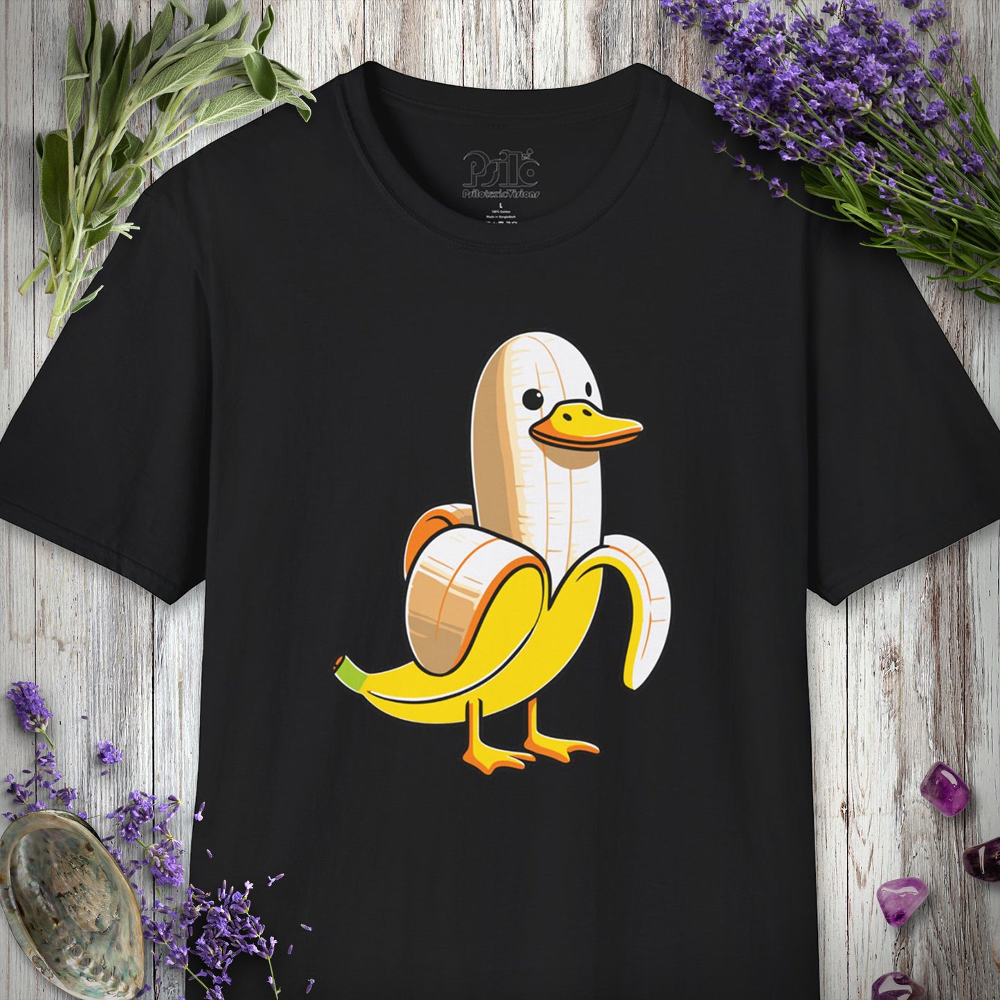 SILLY635 "Banana Duck" T-SHIRT - Black
