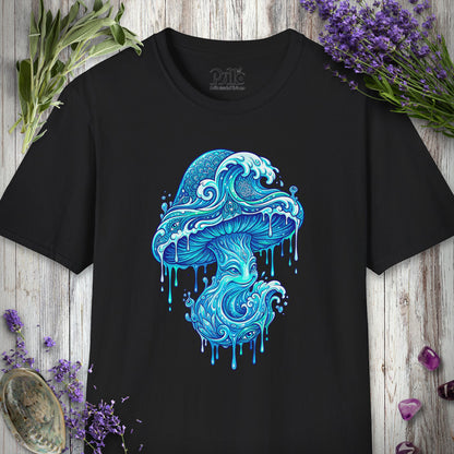 MUSHKETEERS100 "Tsunami Mushroom" T-SHIRT - Black