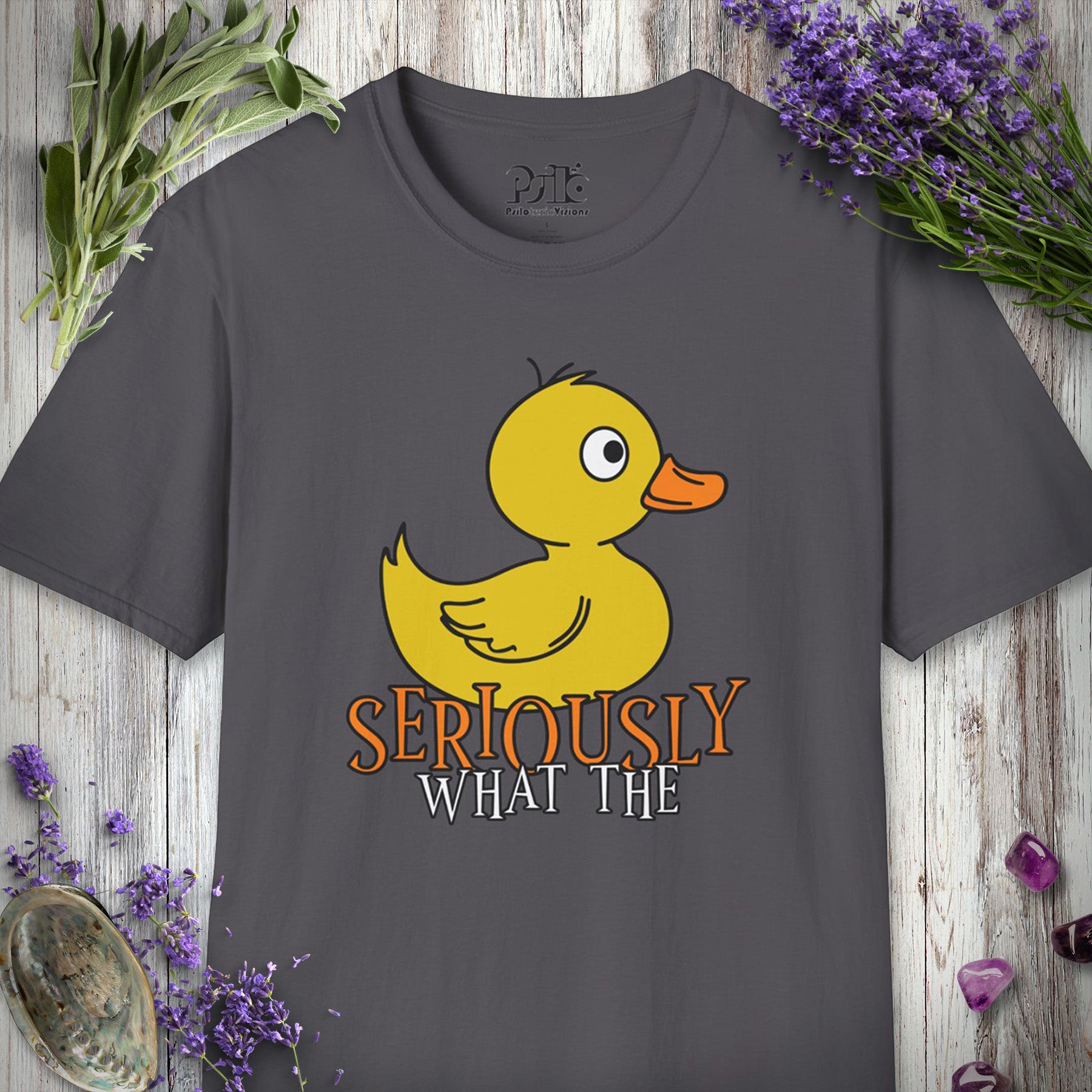 SILLY2000 "What the Duck" T-SHIRT - Charcoal