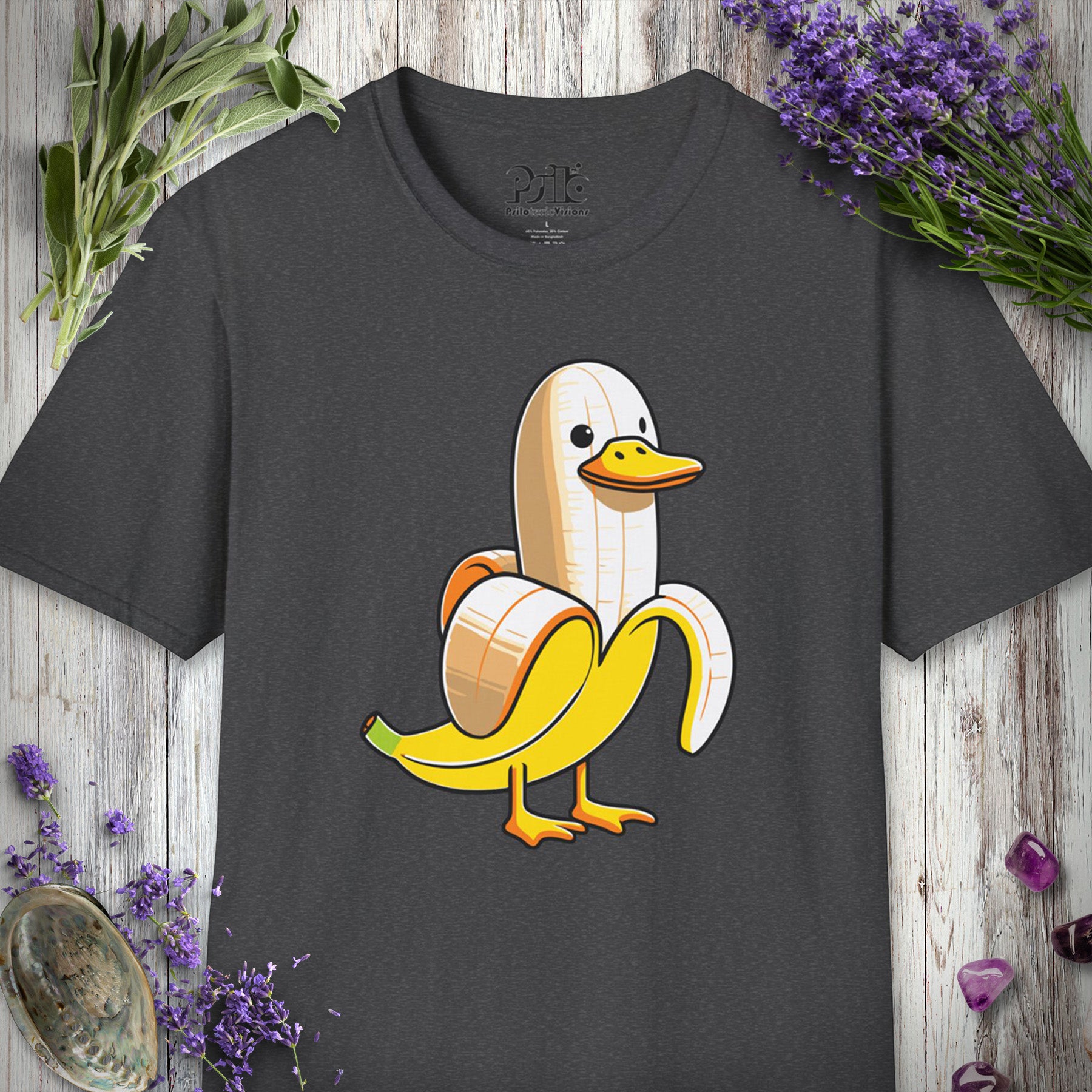 SILLY635 "Banana Duck" T-SHIRT - Dark Heather