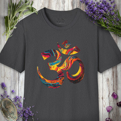 5D1000 "Liquid Light Om" T-SHIRT - Dark Heather