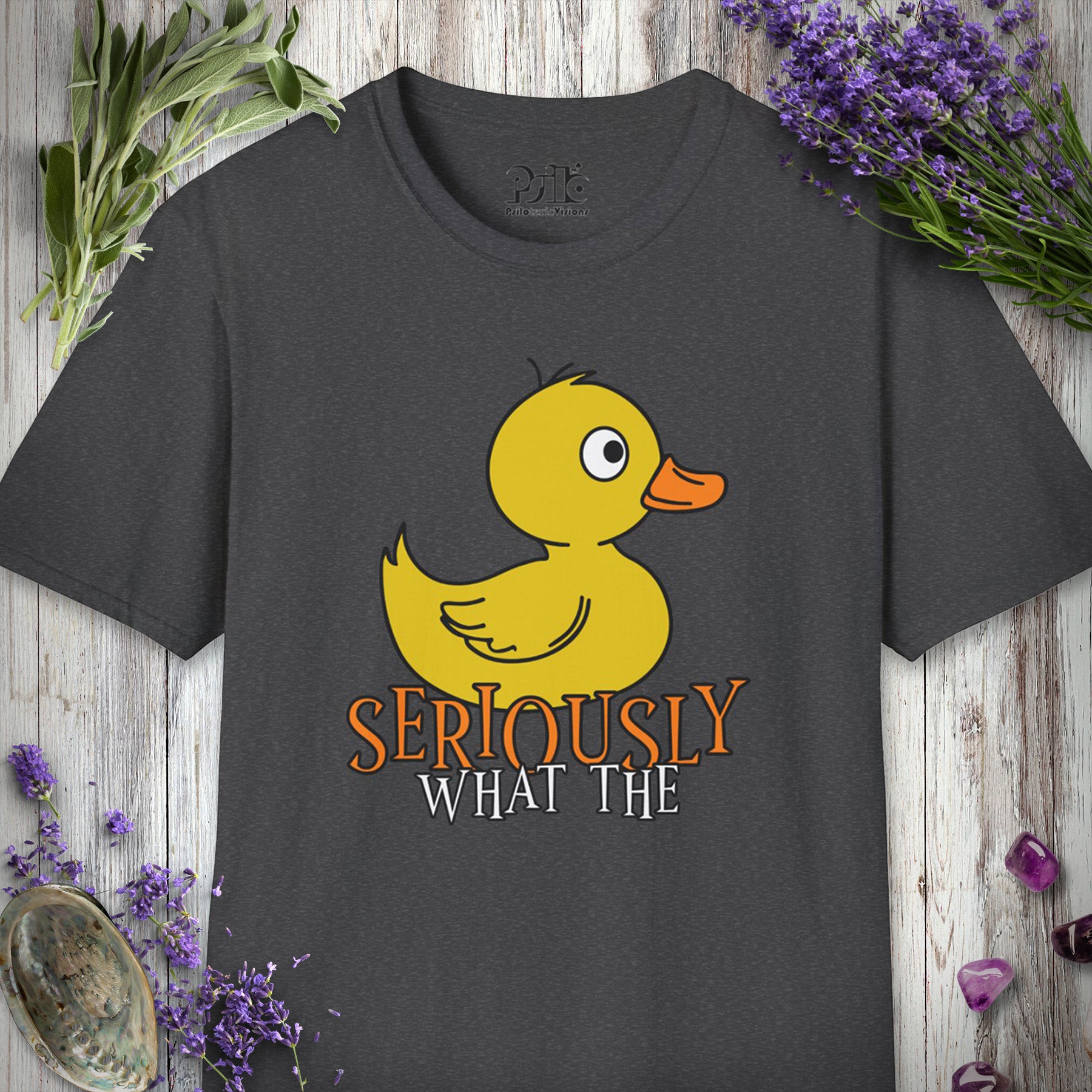 SILLY2000 "What the Duck" T-SHIRT - Dark Heather