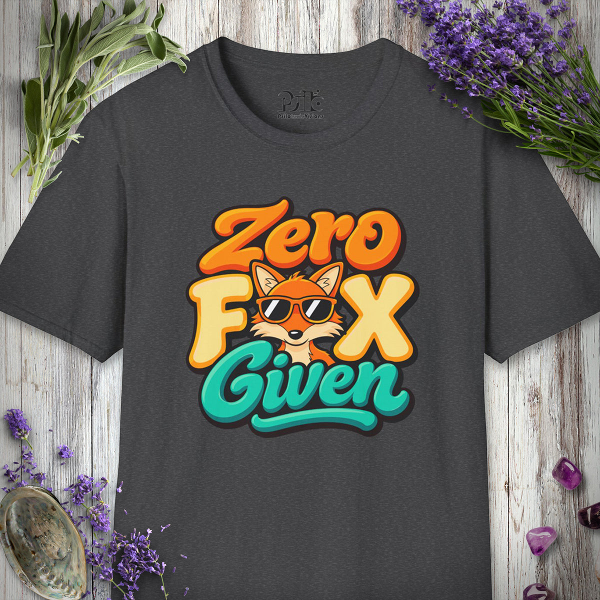 SILLY2002 "Zero Fox Given" T-SHIRT - Dark Heather