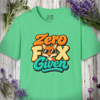 SILLY2002 "Zero Fox Given" T-SHIRT - Heather Irish Green