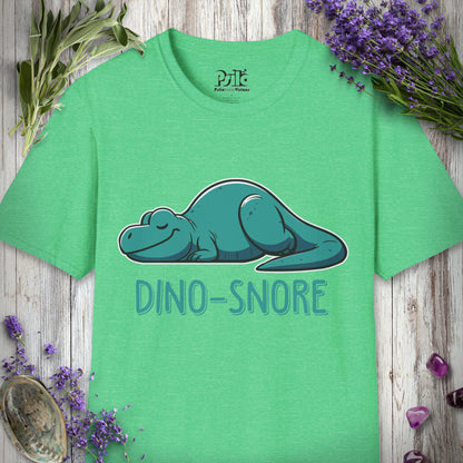 SILLY636 "Dino-Snore" T-SHIRT - Heather Irish Green