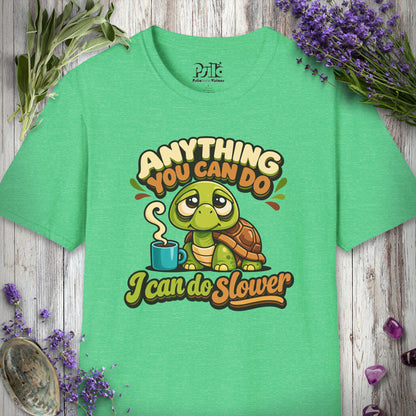 SILLY2003 "I Can Do Slower" T-SHIRT - Heather Irish Green