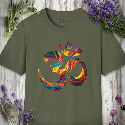 5D1000 "Liquid Light Om" T-SHIRT - Military Green