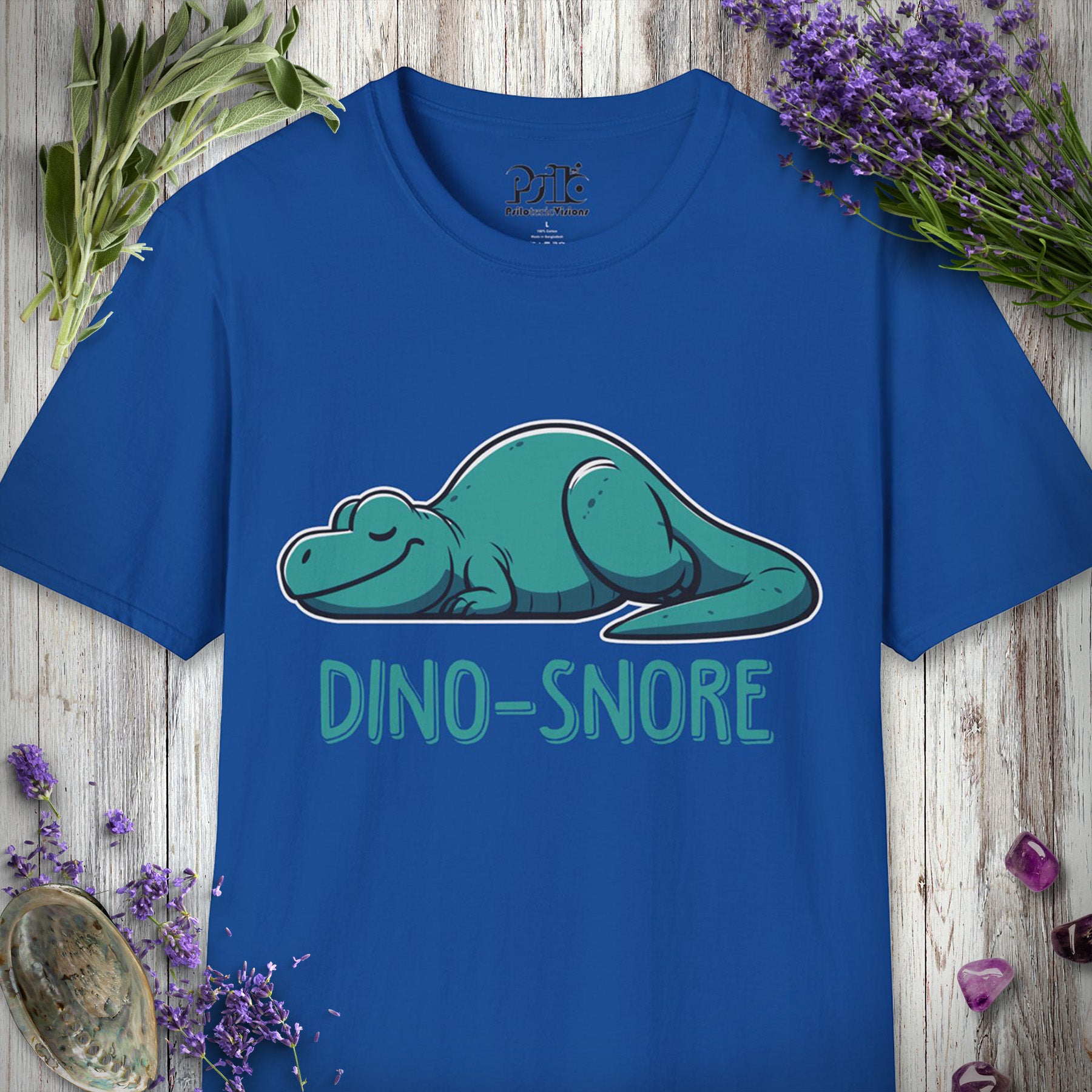 SILLY636 "Dino-Snore" T-SHIRT - Royal