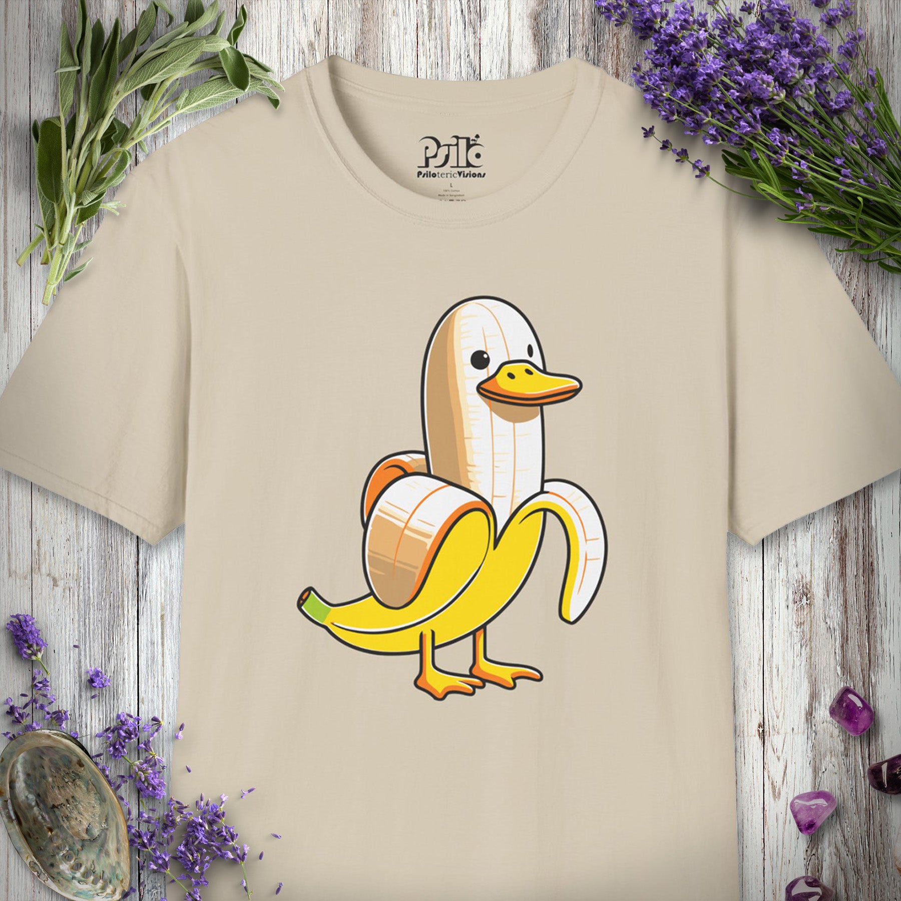 SILLY635 "Banana Duck" T-SHIRT - Sand