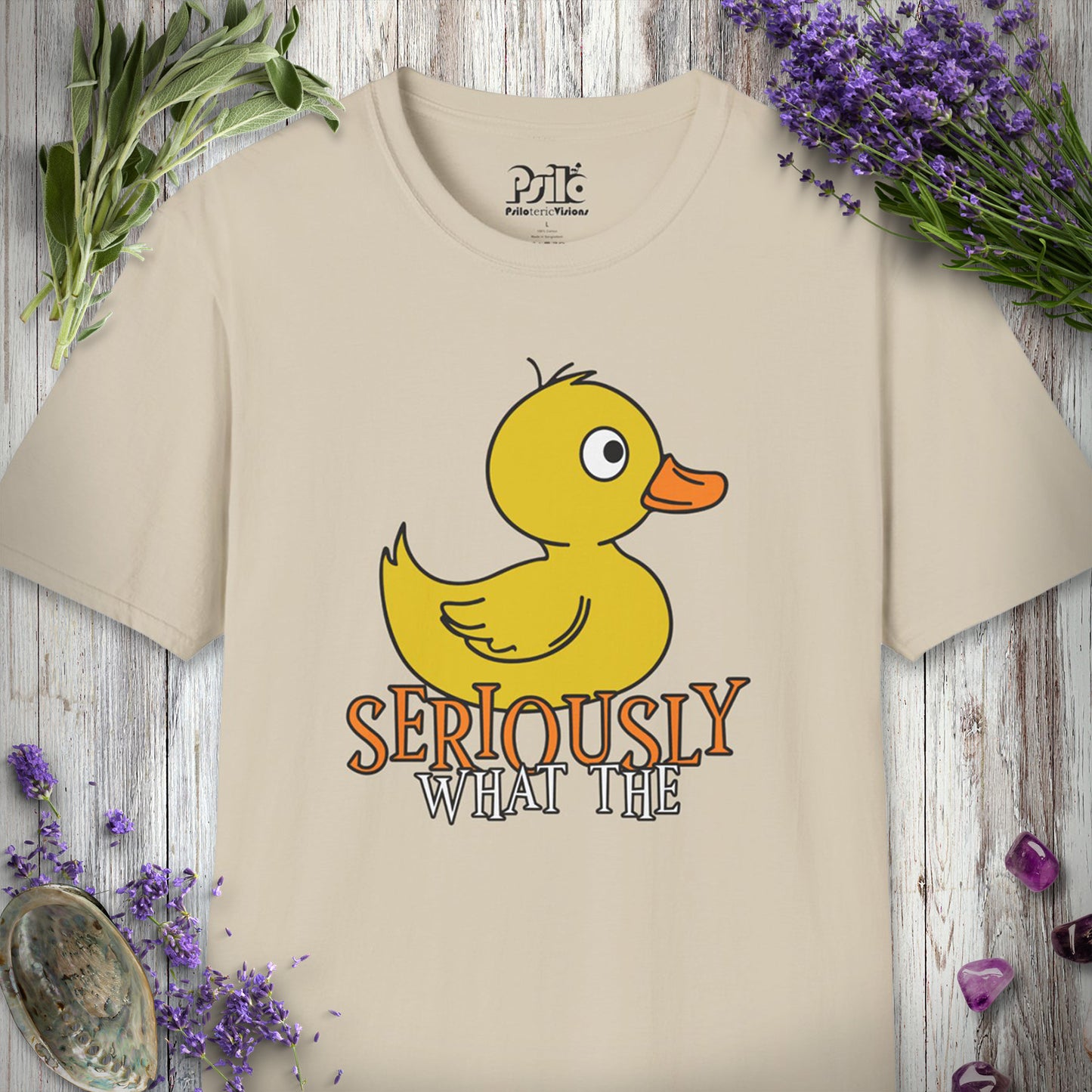 SILLY2000 "What the Duck" T-SHIRT - Sand