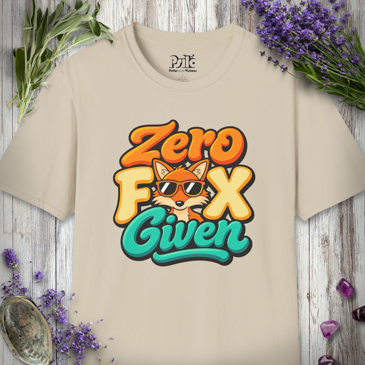 SILLY2002 "Zero Fox Given" T-SHIRT - Sand