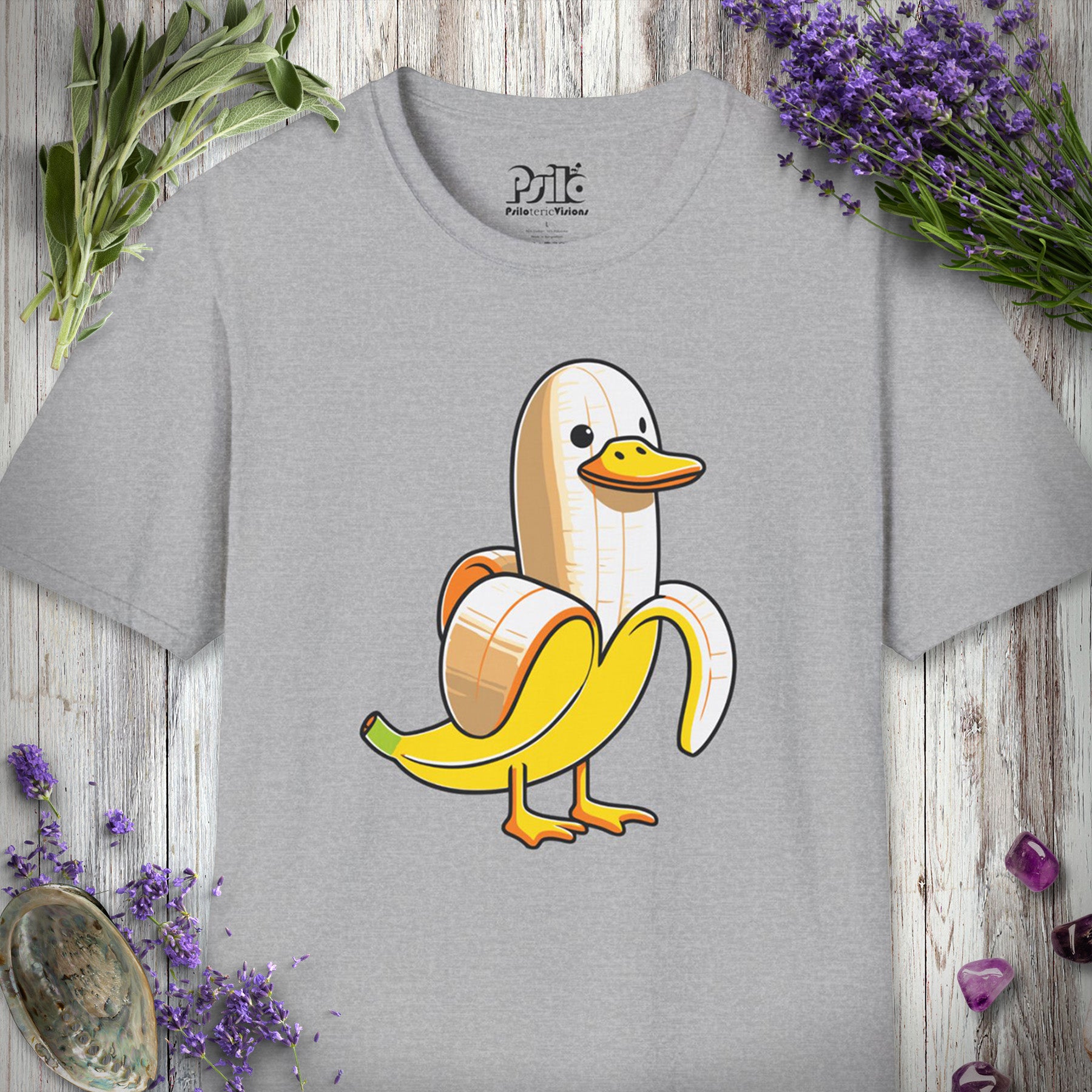 SILLY635 "Banana Duck" T-SHIRT - Sport Grey