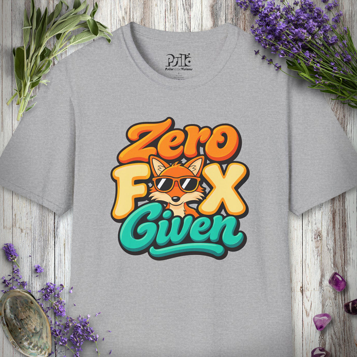 SILLY2002 "Zero Fox Given" T-SHIRT - Sport Grey