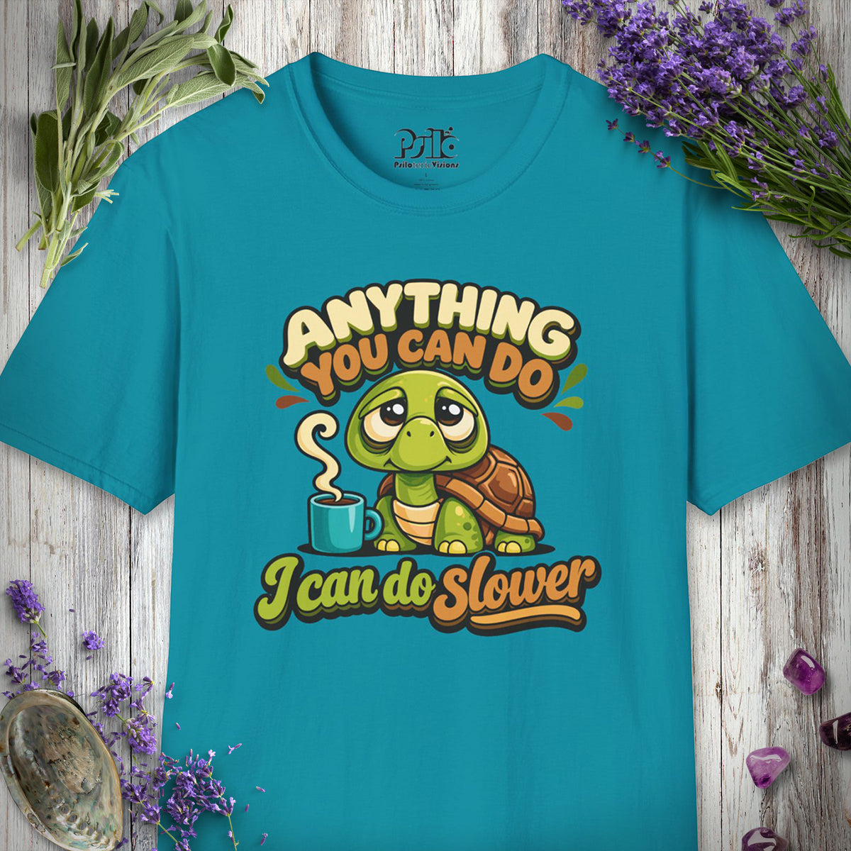 SILLY2003 "I Can Do Slower" T-SHIRT - Tropical Blue