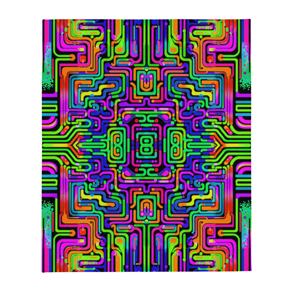 "Borg Rave" THROW BLANKET, 50″×60″, default