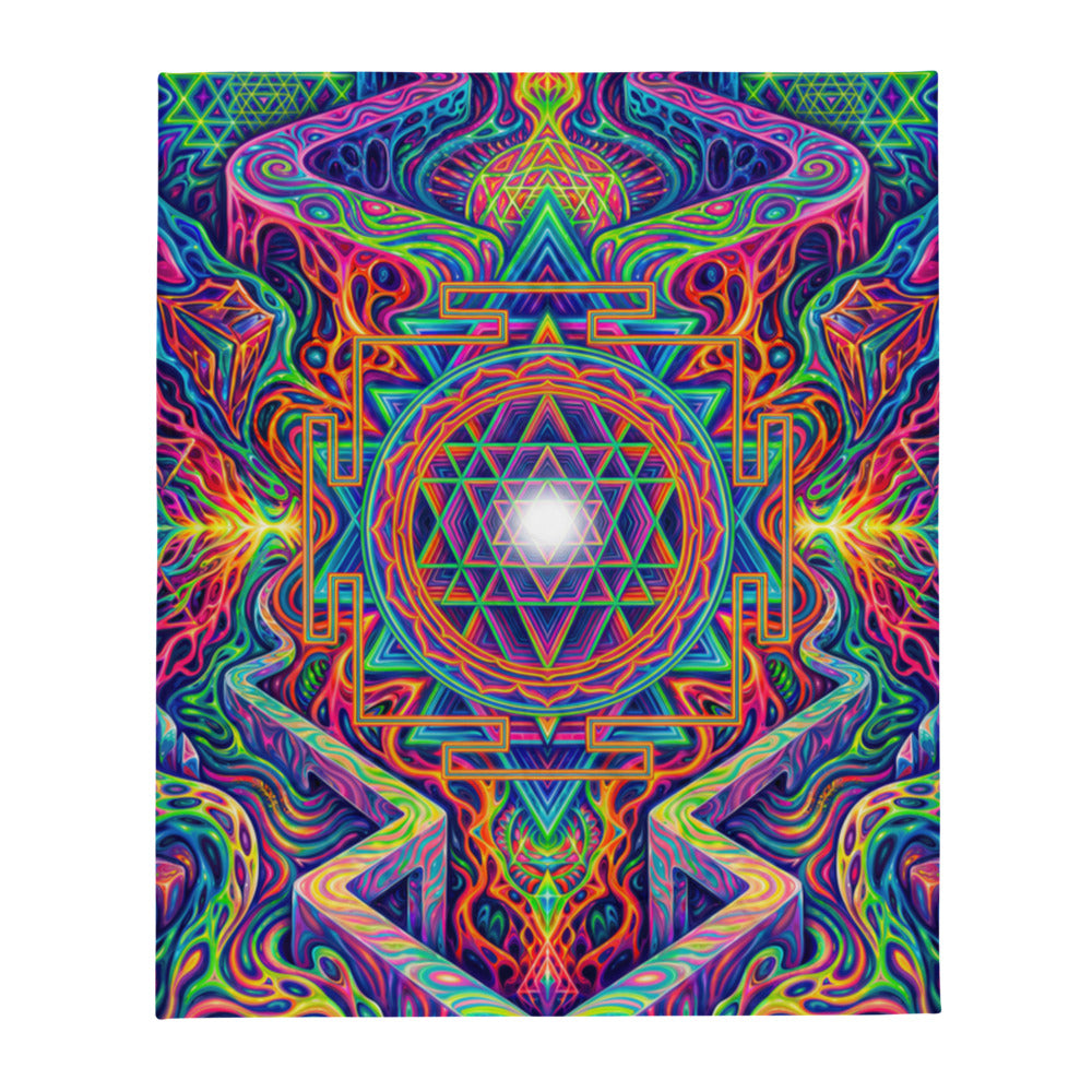 "Oh My Sri Yantra" THROW BLANKET, 50″×60″, default