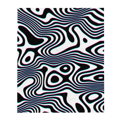 "Wild Cat (White)" THROW BLANKET, 50″×60″, default