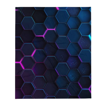 "Dark Honeycomb" THROW BLANKET, 50″×60″, default