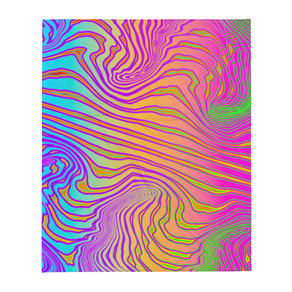 "Neon King" THROW BLANKET, 50″×60″, default