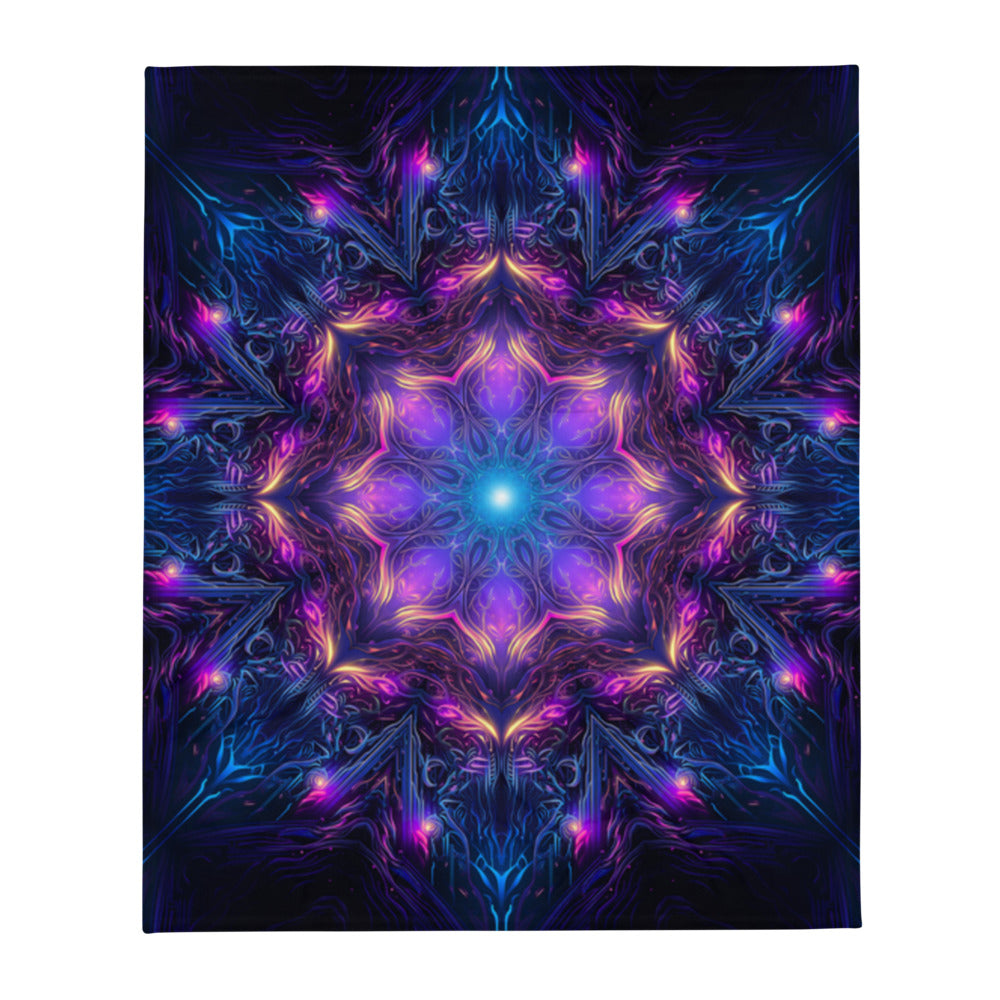 "Twilight Glow Mandala" THROW BLANKET, 50″×60″, default