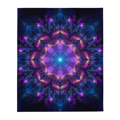 "Twilight Glow Mandala" THROW BLANKET, 50″×60″, default