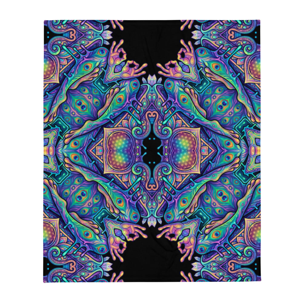 "Higher Pondciousness Mandala" THROW BLANKET, 50″×60″, default