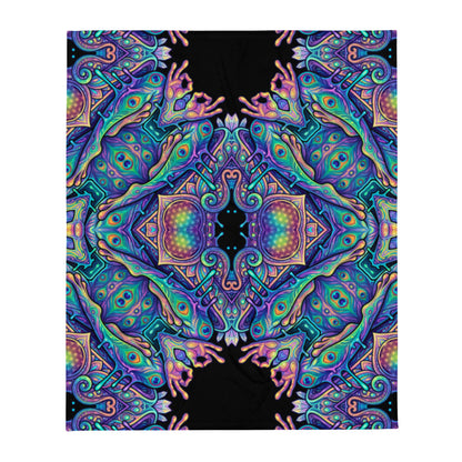"Higher Pondciousness Mandala" THROW BLANKET, 50″×60″, default