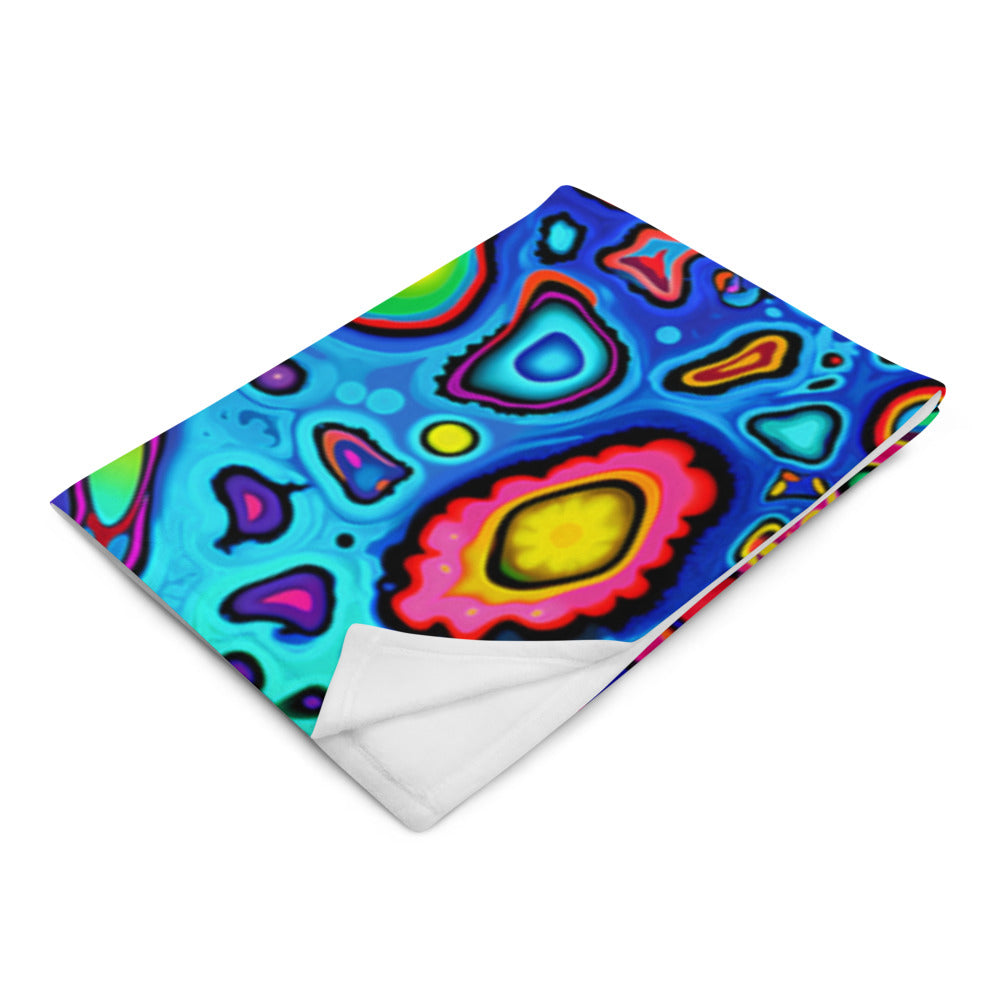 "Psycho Leopard" THROW BLANKET, 50″×60″, Left Front