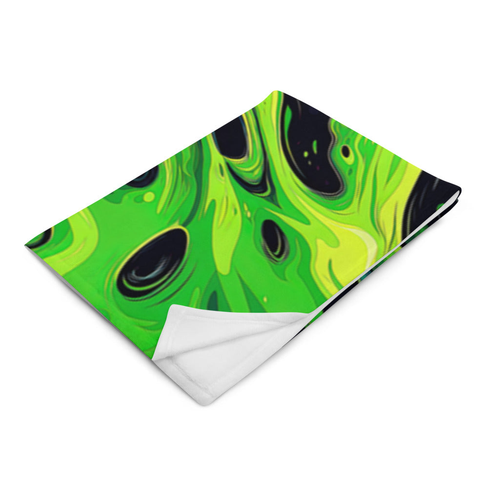 "Slimer" THROW BLANKET, 50″×60″, Left Front