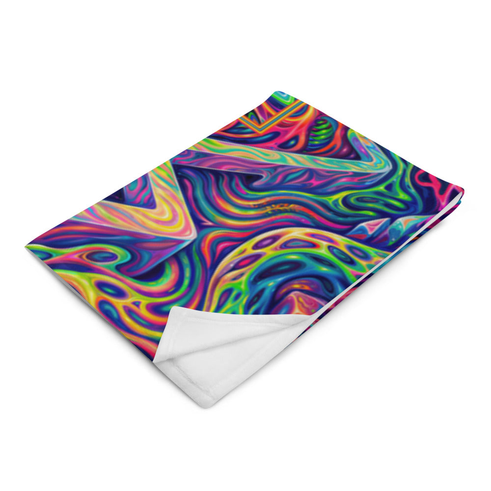 "Oh My Sri Yantra" THROW BLANKET, 50″×60″, Left Front