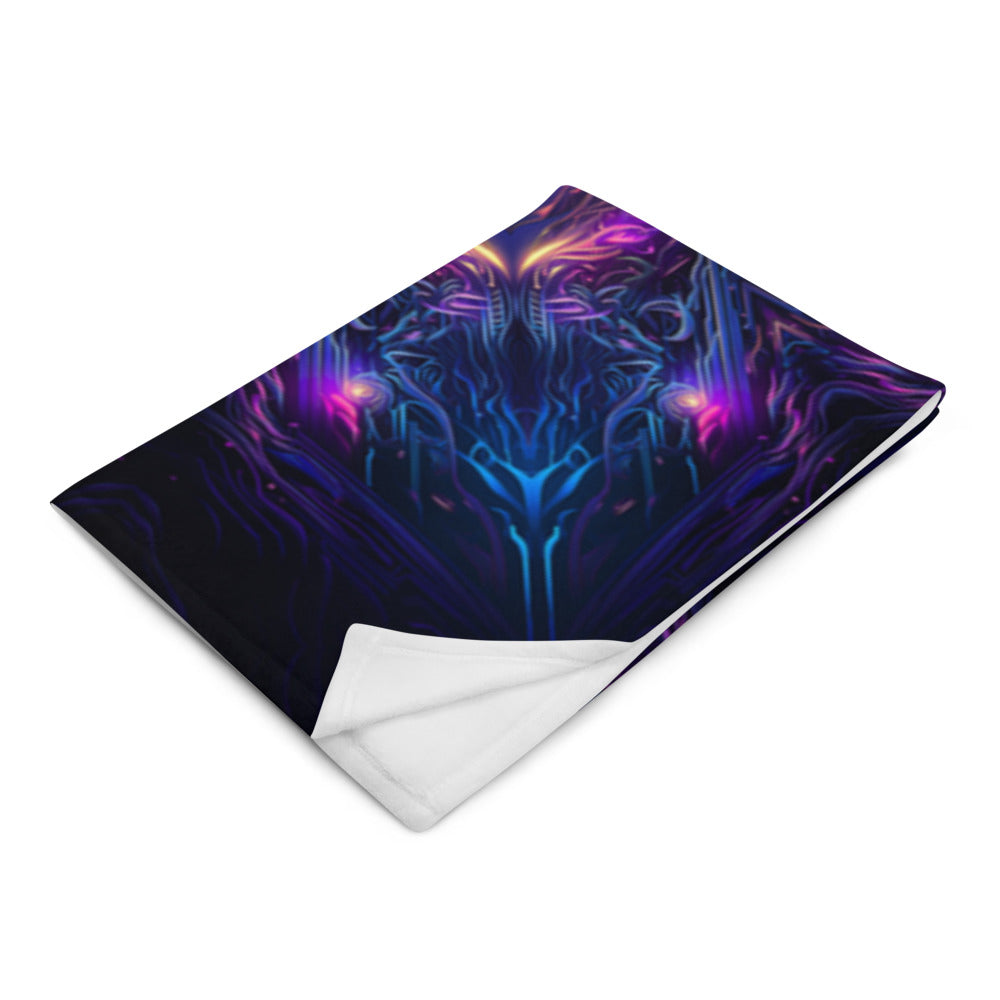 "Twilight Glow Mandala" THROW BLANKET, 50″×60″, Left Front