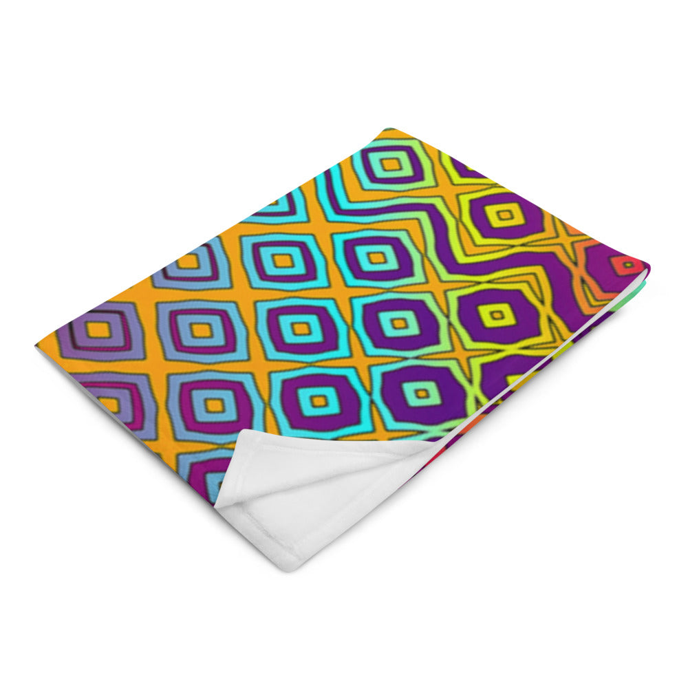 "Peacocking" THROW BLANKET, 50″×60″, Left Front