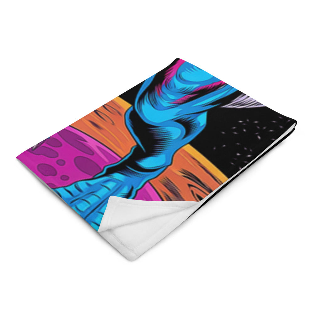 "Space-Rex" THROW BLANKET, 50″×60″, Left Front