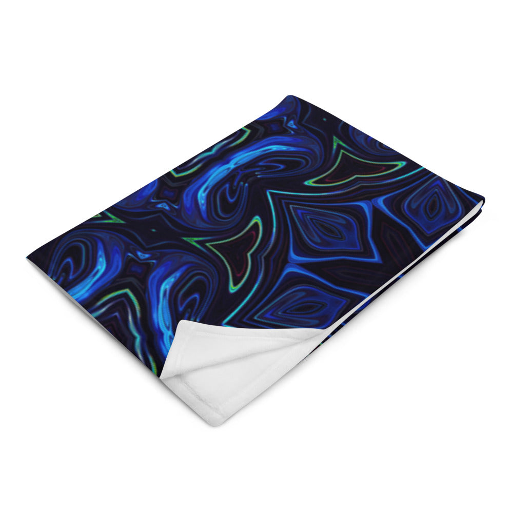 "Liquid Night" THROW BLANKET, 50″×60″, Left Front