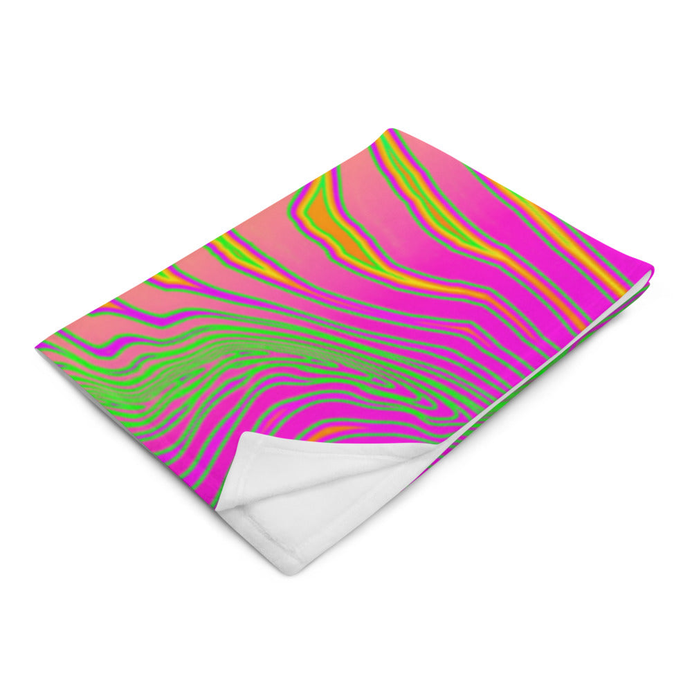 "Neon King" THROW BLANKET, 50″×60″, Left Front