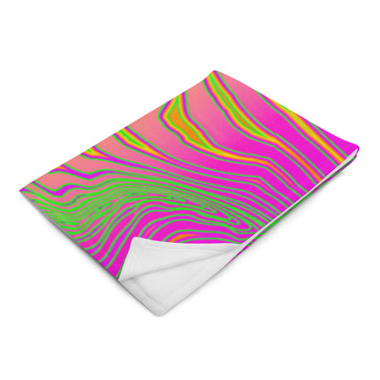 "Neon King" THROW BLANKET, 50″×60″, Left Front