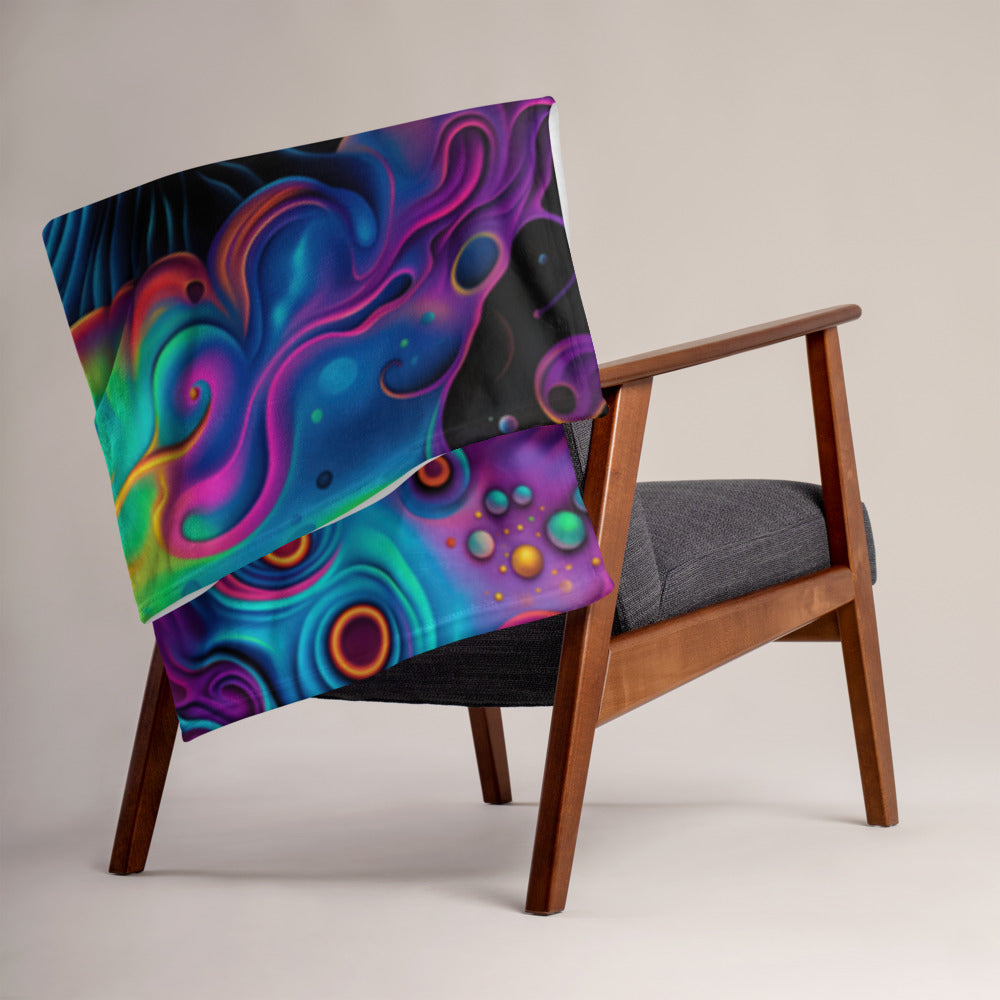 "Void Destroyer" THROW BLANKET, 50″×60″, Lifestyle