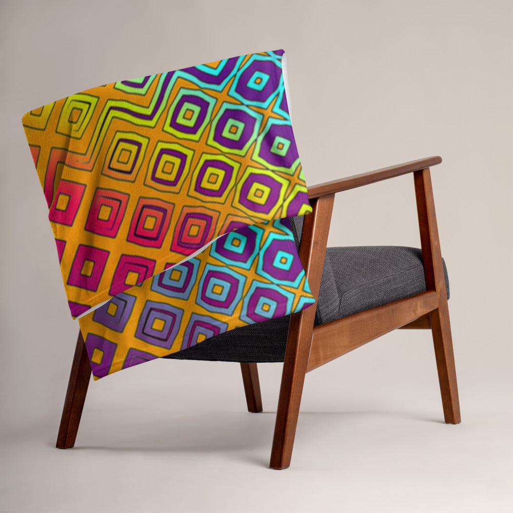 "Peacocking" THROW BLANKET, 50″×60″, Lifestyle