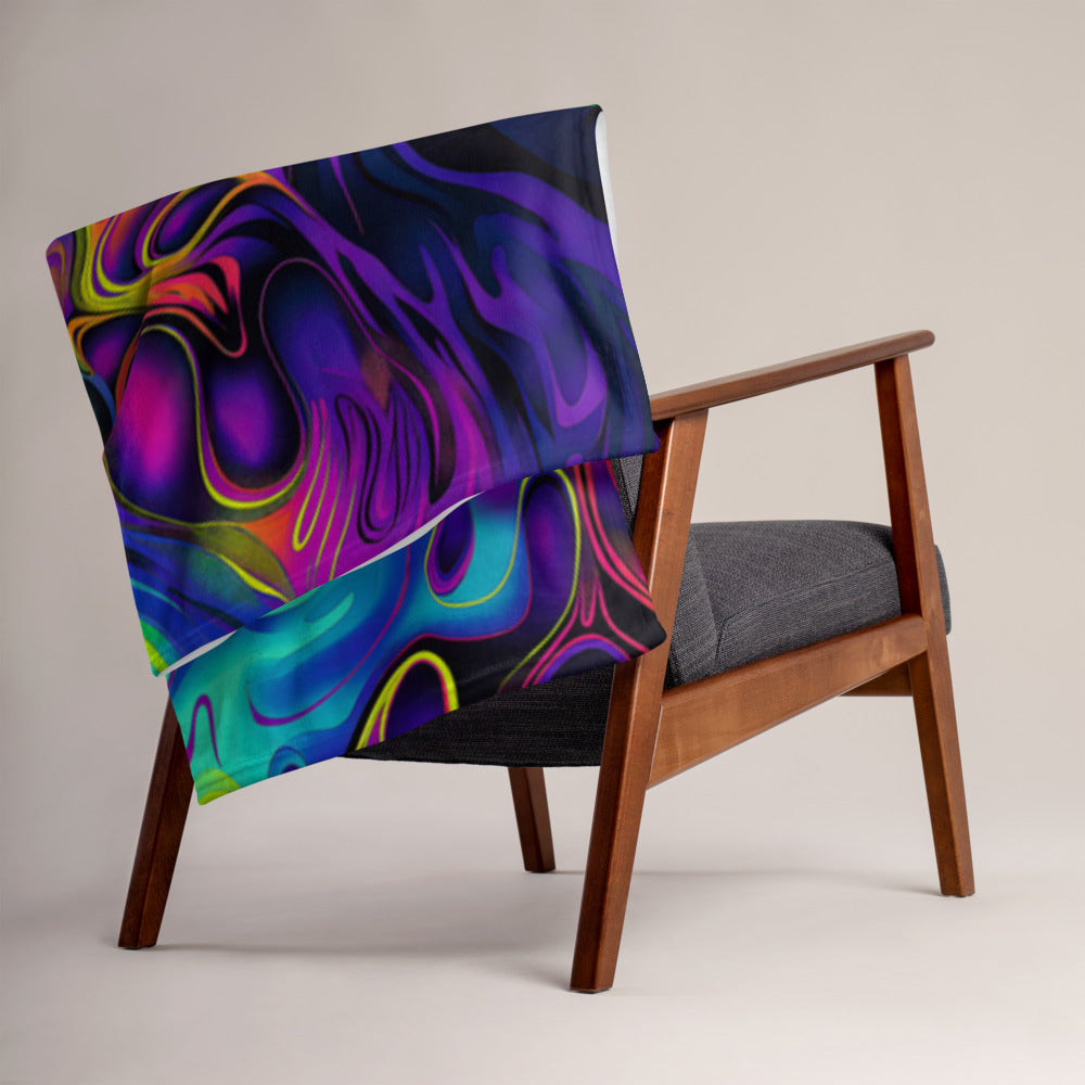 "Still Trippin'" THROW BLANKET, 50″×60″, Lifestyle