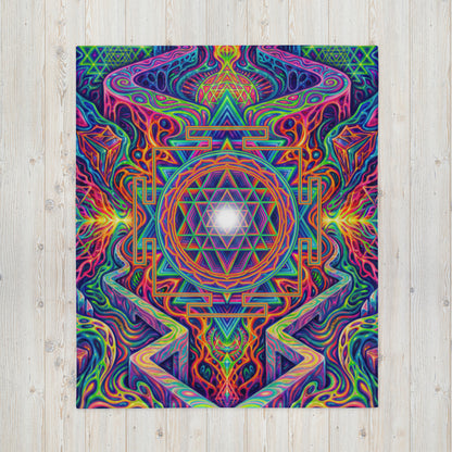"Oh My Sri Yantra" THROW BLANKET, 50″×60″, Front