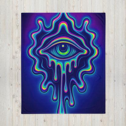 "All Melting Eye" THROW BLANKET, 50″×60″, Front
