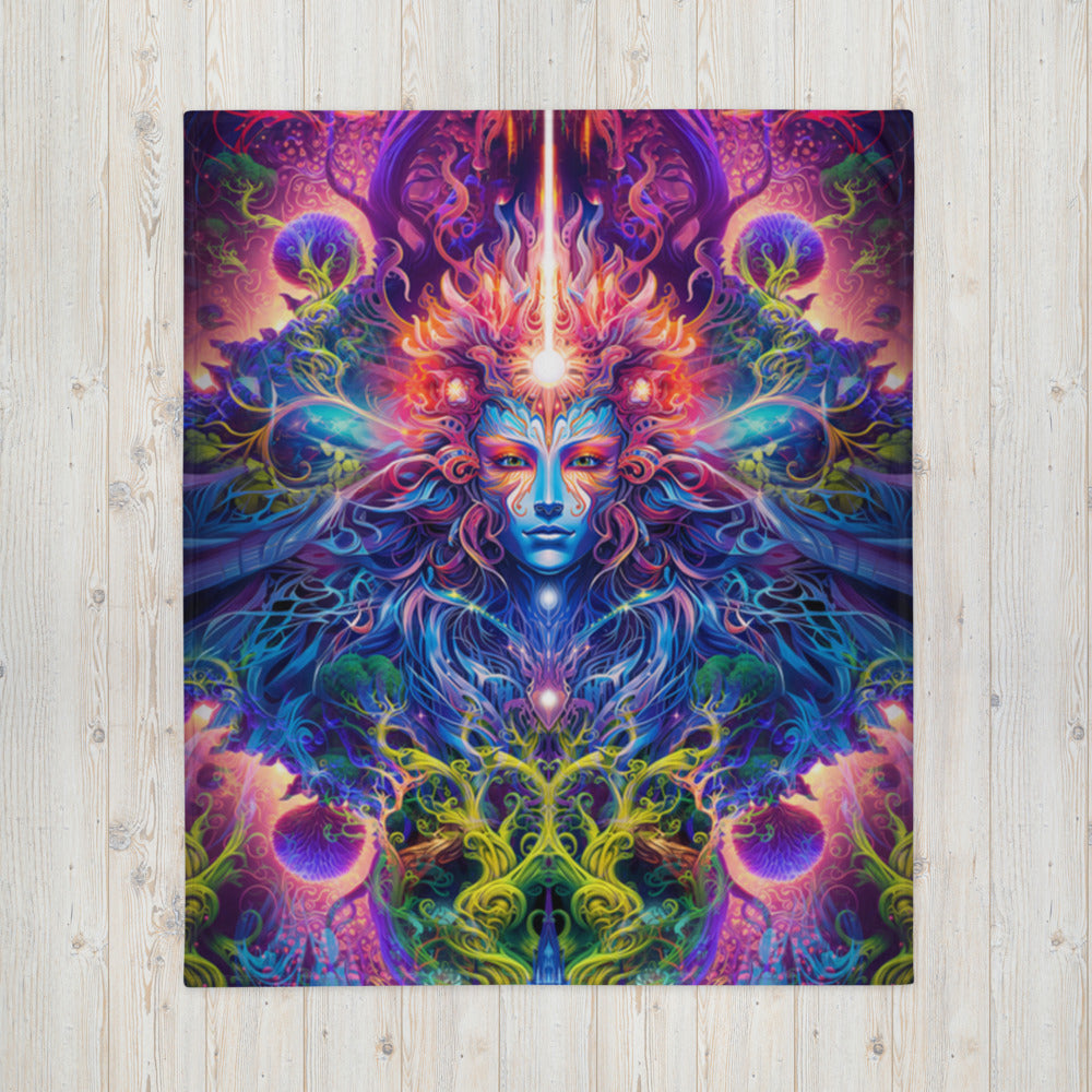 "The Sacred Vine" THROW BLANKET, 50″×60″, Front